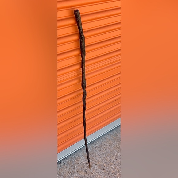 19th Century Antique Rustic Primitive Gnarly Twisted Root Branch Wood Cane - Picture 11 of 16